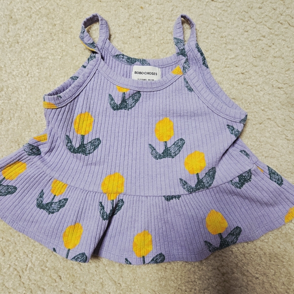 Bobo Choses Other - Bobo Choses Lavender Top with Yellow and Green Accents